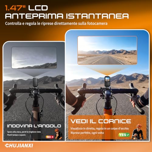 Mini Action Cam 4K, Action Cam WiFi Impermeabile, Bodycam Magnetica Professionale, Telecamera Indossabile per Casco Moto, Mini Action Camera per Sci Bici Equitazione MTB Calcio Snowboard Corsa