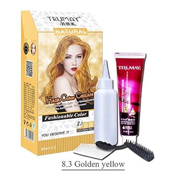Buy 1 Set 80ml 2 Fashion Golden Yellow Color Natural Permanent