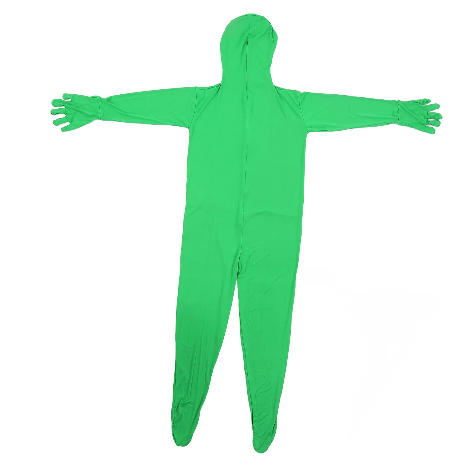 Akozon Photography Chromakey Bodysuit Green Full Body Stretch Fabric Suit Screen Bodysuit Body Suit Unisex Spandex Stretch Adult Costume for Video Shooting Special Effects (170cm)