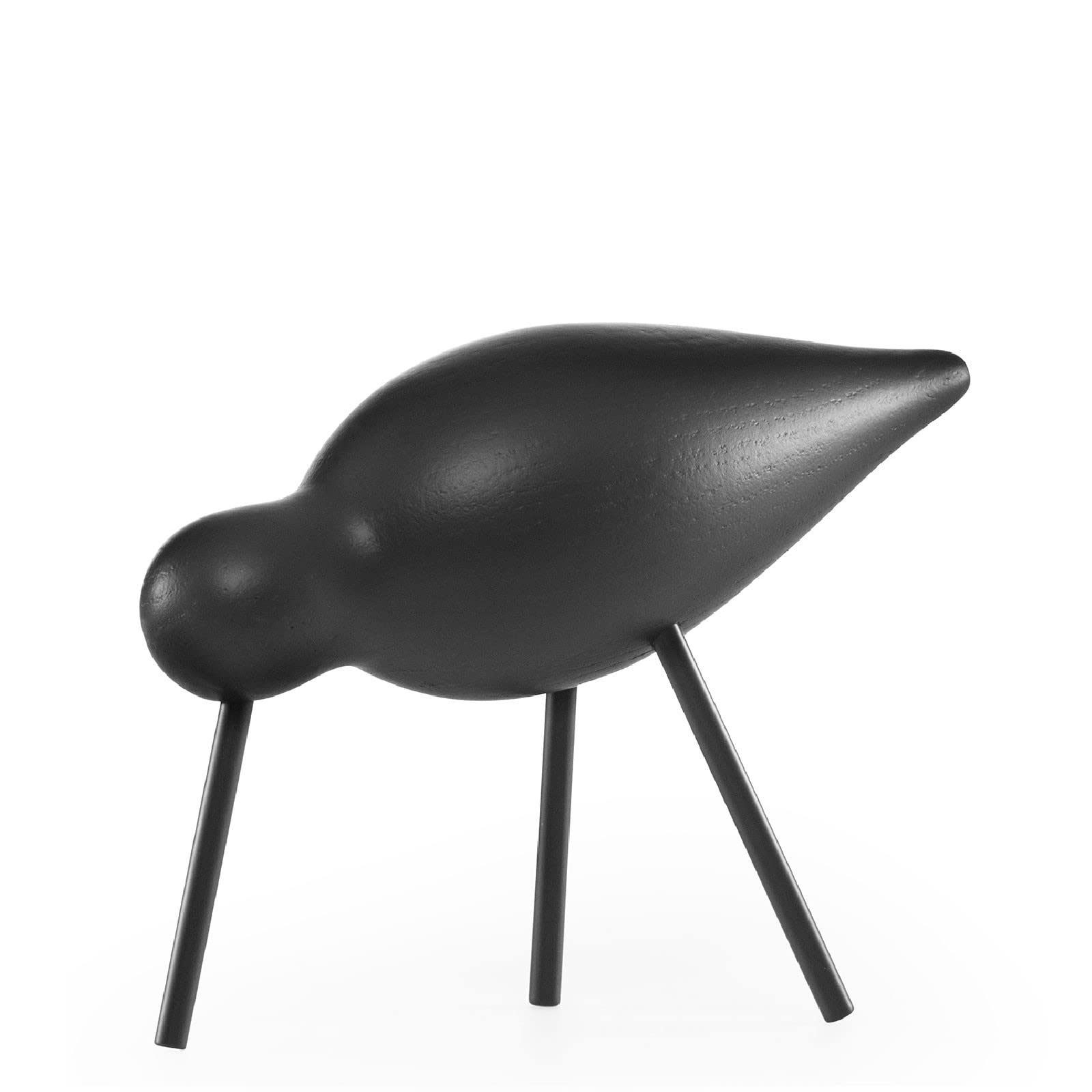 Normann Copenhagen decoration bird, wooden, 1 unit, Wood, Black, 15 x 5.5 x 11 cm