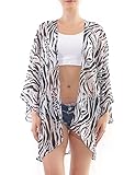 ALL FOR YOU Women's Summer Beach Wear Cover Up Zebra Black One Size
