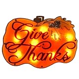 Impact Innovations Pumpkin Decor Give Thanks Shimmer Clear(16 1/2