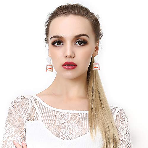 12 Pairs Mixed Wholesale Funny Earrings Set Candy Bag with Fruit Design Creative Earrings Fun Crafty Dangle Earring Funky Cute Hook Earrings Sweet Girls Pineapple Goldfish earrings for Women (1#) - Thumbnail 3