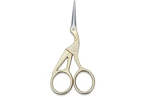 SWKJ Vintage Stork Shape Sewing Scissors, Dressmaking Trimming Shears, Cross-Stitch Carbon Steel Tailor Scissors for Sewing E