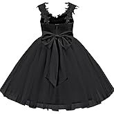 Christmas Flower Girl Dress Floor Length Button Draped Tulle Ball Gowns for Kids