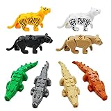 Nexxxi 4 Different Crocodile Toy Models and 4 Different Leopard Toy Models Tigers Figurines For Kids