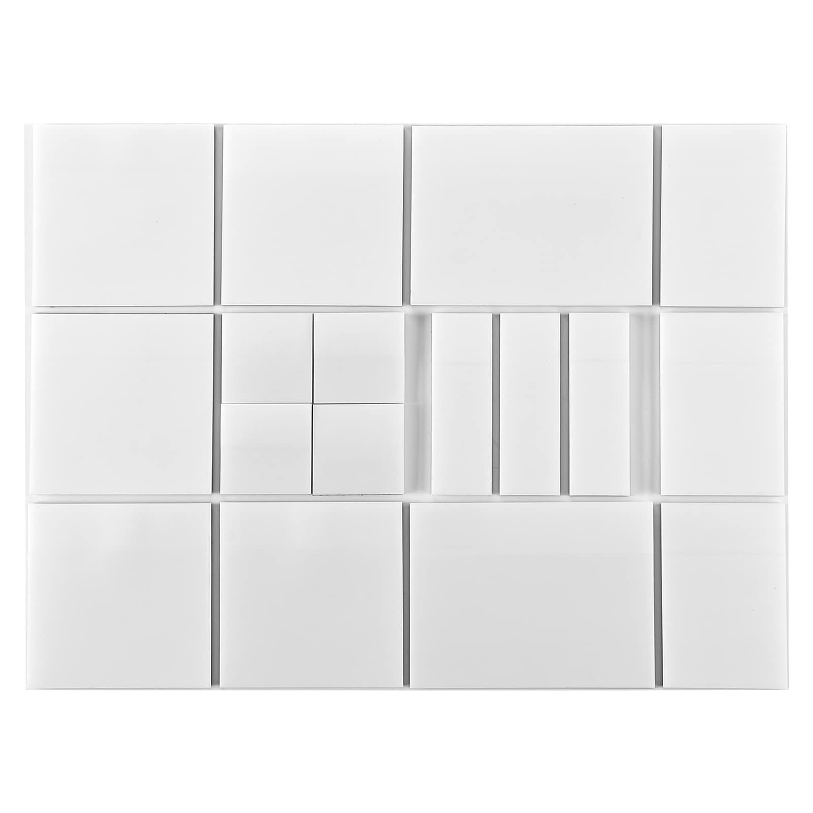 Photo 1 of Jiemay 850 Pcs Transparent Sticky Notes Pad, Clear Sticky Notes for Books Message Reminder, Waterproof Self-Adhesive Translucent Sticky Notes, 17 Packs (1.5"x1.5", 3"x1", 3"x2", 3"x3", 3"x4")