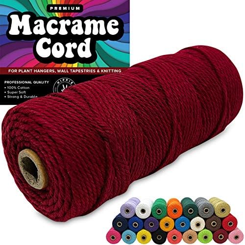 3mm Macrame Cord 3mm Thick Cords for Macrame Yarn 100 Cotton Colored