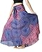 Bangkokpants Women's Long Hippie Bohemian Skirt Gypsy Dress Boho Clothes Flowers One Size Fits (Blue, Plus Size)