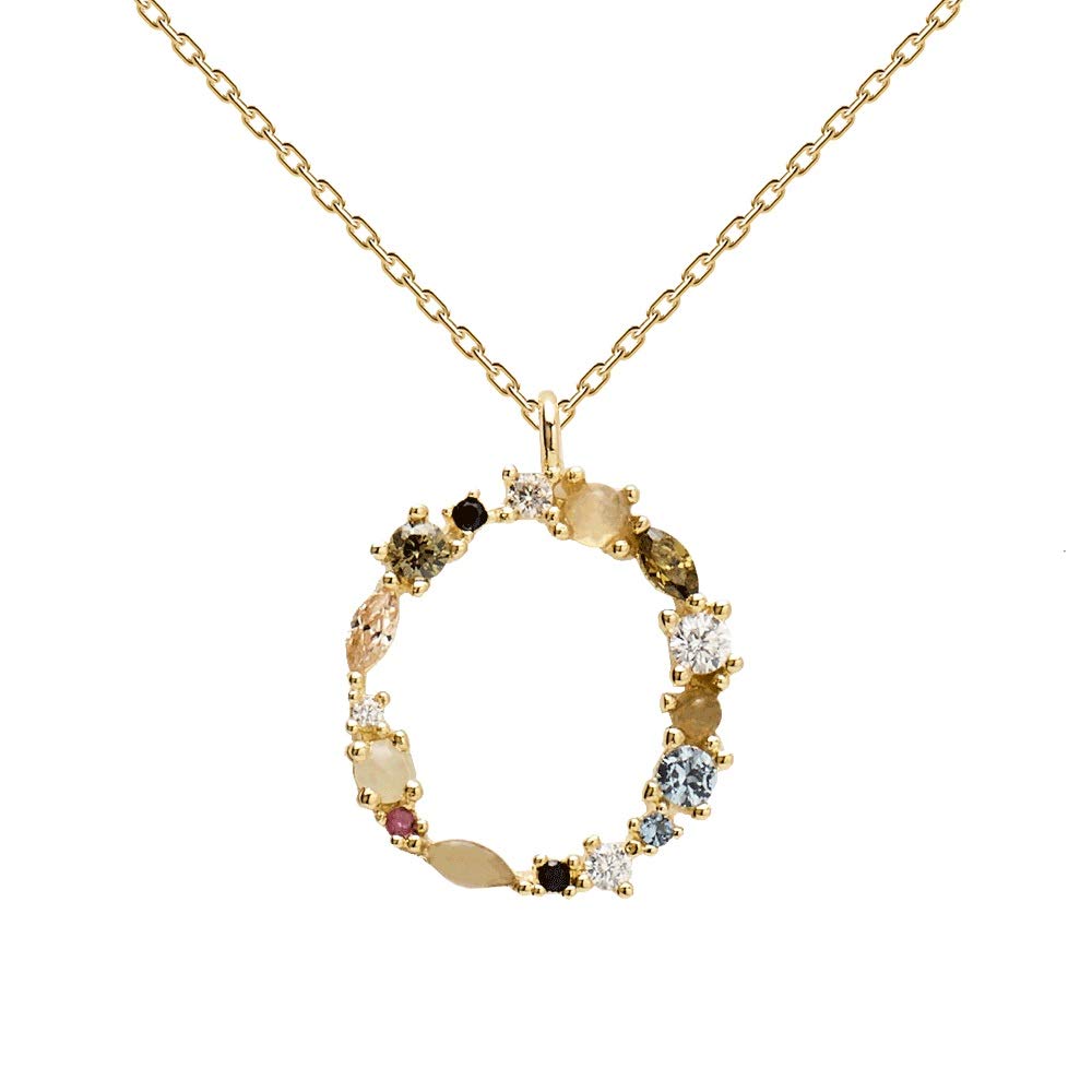 PDPAOLA - Letter O Necklace - 925 Sterling Silver 18k Gold Plated - Jewellery for Women