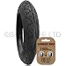 1 x BOB REVOLUTION FLEX DUALLIE Suitable Stroller / Push Chair / Buggy FRONT Tire to fit - 12 1/2" x 1.75 - 2 1/4 (Black) Super Grippy & Fast Rolling + FREE Shipping + FREE Upgraded Skyscape Metal Valve Caps (Worth $4.99)