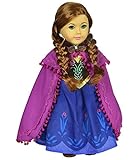 Ebuddy Snow Sparkle Princess Dress Clothes Fits 18 Inch Dolls