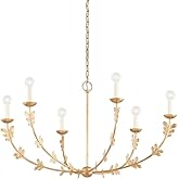 Troy Lighting Florian - 6 Light Chandelier in Whimsical Style-22 Inches Tall and 40 Inches Wide-Gold Finish -Traditional Inst