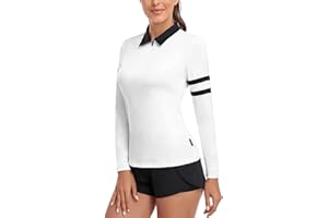 Soneven Women's Golf Shirt Moisture Wicking Long Sleeve Shirt Half Zip Pullover Athletic
