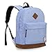 Hynes Eagle Casual Basic Backpack Simple School Bag Light Blue