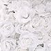 Hdecor Silk Cream White Roses Flower Head, Artificial Flowers Heads for Wedding Flowers (White)