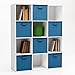 Closet Organizer - Fabric Storage Basket Cubes Bins - 6 Blue Cubeicals Containers Drawers
