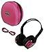1 Kid Sized Wireless Infrared Car DVD IR Automotive Colored Adjustable 2 Channel Headphones With Case and 3.5mm Auxiliary Cord. Note: Will Not Work on 2017+ GM's or Pacifica