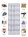1Easylife Over The Door Shoe Organizer Hanging Shoe Holder, Over Door Hanging Shoe Organizer 2 Pack Mesh Various Storage Holder with 8 Hooks, 6 Large Pockets, 12 Standard Pockets