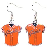 MLB Officially Licensed San Francisco Giants Jersey Style Dangle Earrings