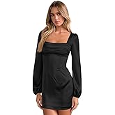 Weinaze Square Neck Homecoming Dresses 2026 for Teens Short Pleated Satin A Line Prom Cocktail Gowns NZ062