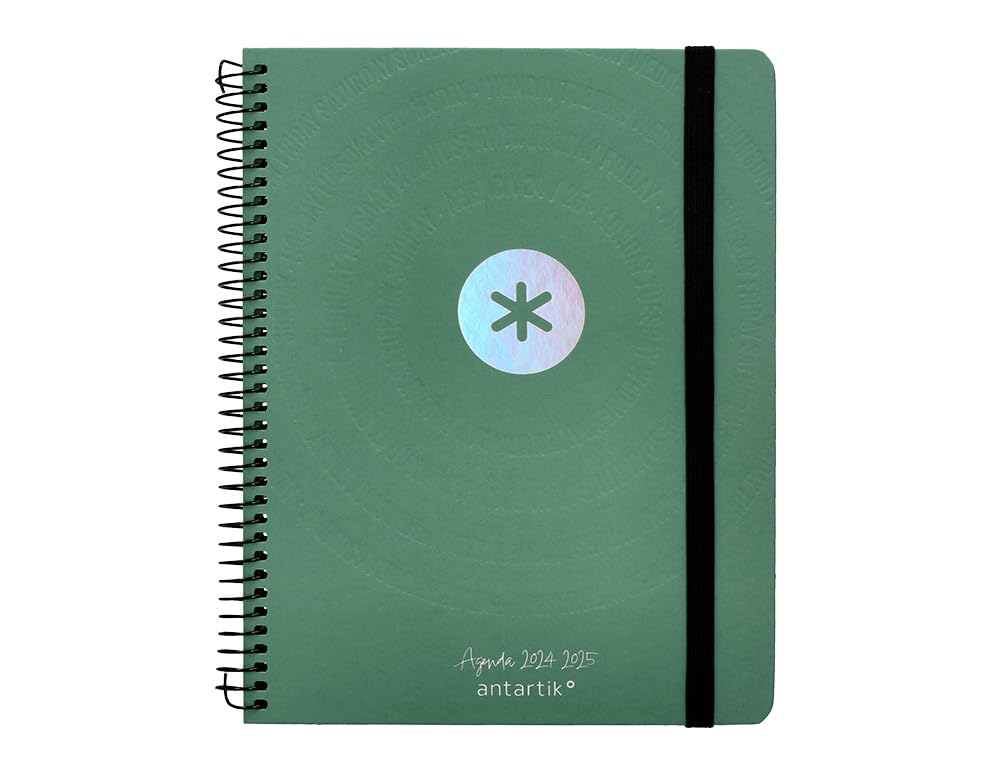 Anartik Academic Diary Year 24-25 Year Course Collection Minimal Green Week View DIN A5