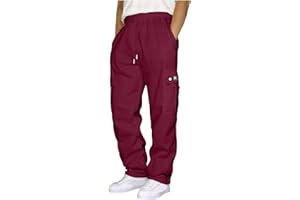 symoid Men's Fleece Cargo Sweatpants Open Bottom Drawstring Baggy Joggers Loose Fit Tech Athletic Workout Gym Pants