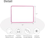 DumanAsen Double Sided Magnetic Dry Erase Whiteboard Pink 16x12in with Pens view 2