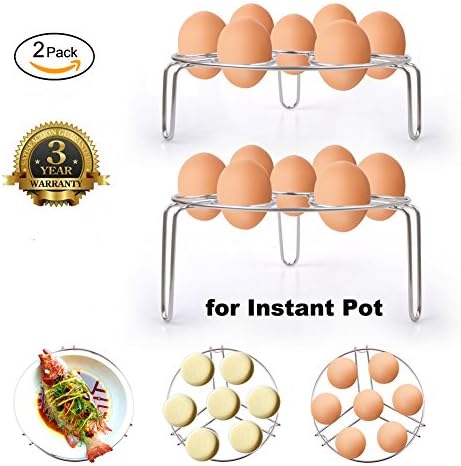 Egg Steamer Rack,Steaming Rack Stand Basket Set,Insert for Instant Pot /Pressure Cooker,Multipurpose,2-Pack