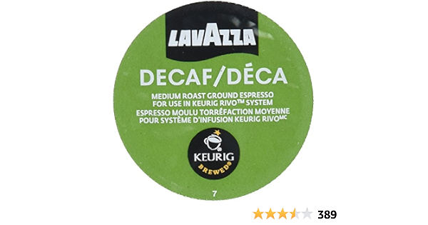 Lavazza Espresso Decaf Keurig Rivo Pack 