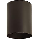 Progress Lighting 5-Inch Cylinder Outdoor Ceiling Light, 1-Light Modern Flush Mount Ceiling Light Fixture, Interior and Exter
