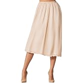 Jadive 22"/30"/36" Half Slip for Under Dress,S&ndash;L | Under Dresses for Skirt Extender, Non Cling, Lace Trim Styling, Plus Size, Long Womens Slip, White, Beige, Black, Nude