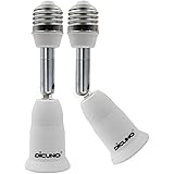 DiCUNO E26→E26 口金延長アダプター E26 延長ソケット 角度可調 約11.5CM延長する 難燃性材料PBT 2個セット