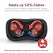 Sable Cordless Shiatsu Back Neck Massager, Deep Kneading Massage Pillow with Heat, Rechargeable Pillow Massager for Shoulders, Lower Back, Calf, Legs, Foot - Use at Home, Office, and Car
