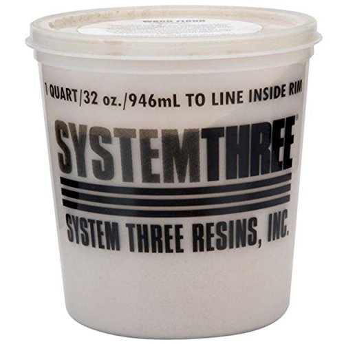 System Three Wood Flour, 1 Qt Tub, Brown