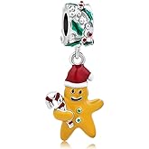 GMXLin Christmas Gingerbread Man Charm Compatible with Pandora Charms Bracelets