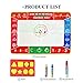 Water Doodle Mat - Large (39.4 x 27.5in) Aqua Magic Mat Kids Water Drawing Painting Pad with Water Pens & Stamps - Educational Toy&Toddler Gift for Girl Boy Age 1 2 3 4 5 6 7 8 9 10 11 12 Year Old