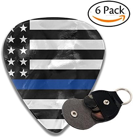 3D American Blue Line Flag Diy Unique Personality Guitar Picks As A Gift
