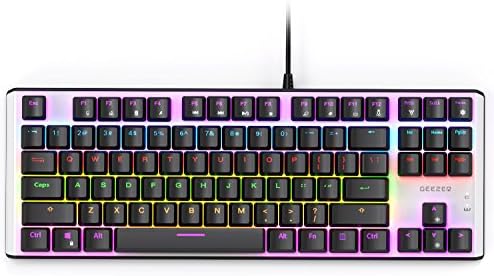 Mechanical Game Keyboard DIY Blue Switch 87 keys Anti-ghosting Alloy LED Game Keyboard and USB Interface