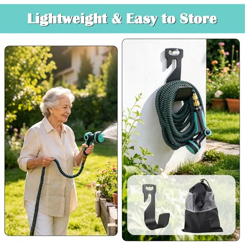 Manguera Jardin Extensible 30M, Mangeras Jardineria Flexible con Pistola de 10 Funciones, Conectores Metálicos 1/2" y 3/4", Garden Hose para Riego, Terraza y Lavado de Coche