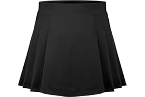 SPFASZEIV Girls Tennis Skirt Kids Pleated Tennis Skirt with Shorts Pockets Toddler Athletic Golf Skort 4-15 Years
