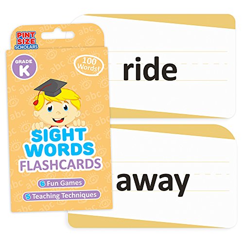 Sight Words Flashcards for Reading Readiness - Choose from 5 Grade Levels, 100 Words Each! by Pint-Size Scholars (Kindergarten)