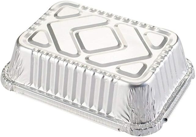 FXJ Estaño Cartón Barbacoa Rectangular de Papel de Aluminio Caja de la Caja de Almuerzo la