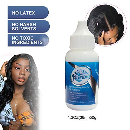 FOONEE Hair Bonding Glue, Hair Replacement Adhesive with Waterproof & Oil-Resistant for Lace Wigs/Hair Pieces/Lace Glue/Wig Glue, Super Lace Glue Super Hold 1.3oz