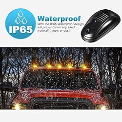 Partsam 5X Amber 24 LED Smoke Cab Roof Running Top