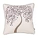 Xubox Lavender Lucky Wish Tree Home Decor Embroidered Cotton Linen Square Decorative Pillow Case Cushion Cover Pillowcase Sham 18