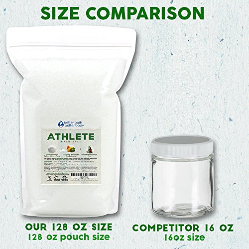 Athlete Bath Salt 128 Ounces Epsom Salt with Lavender, Pine, Peppermint and Eucalyptus Essential Oils Plus Vitamin C and All Natural Ingredients - Thumbnail 4