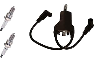 PARTSRUN High Performance Ignition Coil OEM#26652-G01 with 2pcs Spark Plug for E-Z-GO Gas Golf Cart (1991-2002) TXT 4-Cycle Engines Replacement - EPIGC103 ZF-IG-A00114-2HHS