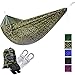 Yes4All Single Lightweight Camping Hammock with Strap & Carry Bag – Nylon Parachute Hammock / Lightweight Portable Hammock for Camping, Hiking (Camouflage)