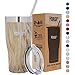 Healthy Human Stainless Steel Tumbler with Straw & Lid | Splash Proof Insulated Travel Cup | Eco-Friendly Coffee Tumblers | Water Cups with Straws Cleaner and Splash Proof Lids (32oz, Willow Oak)